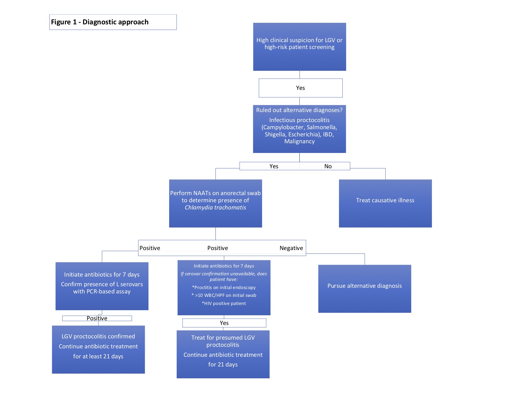 Diagnostic approach to LGV proctocolitis