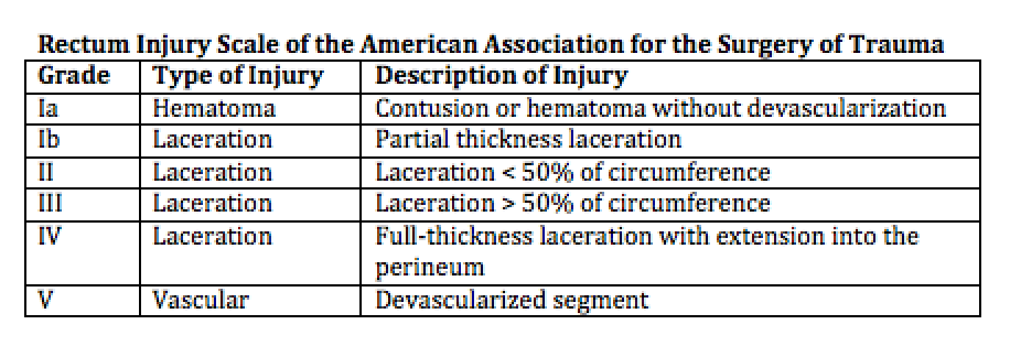 Rectum Injury Scale