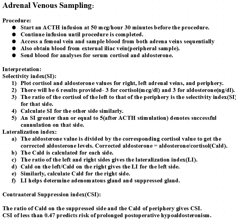 Slide 01 Adrenal Venous Sampling