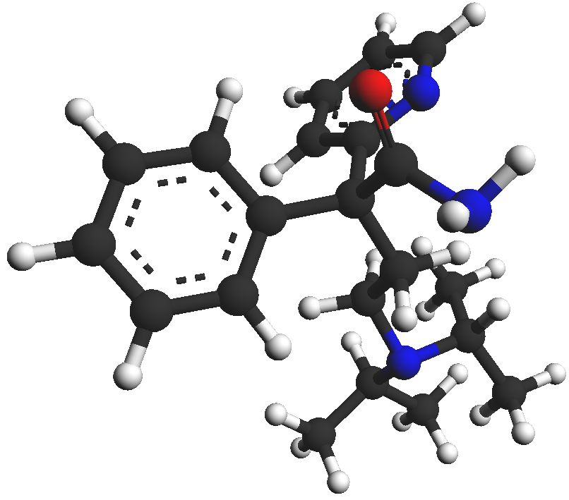 This image depict the molecular structure of disopyramide