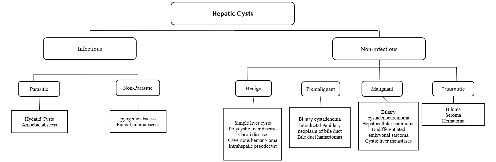 Hepatic Cysts Flow Diagram  