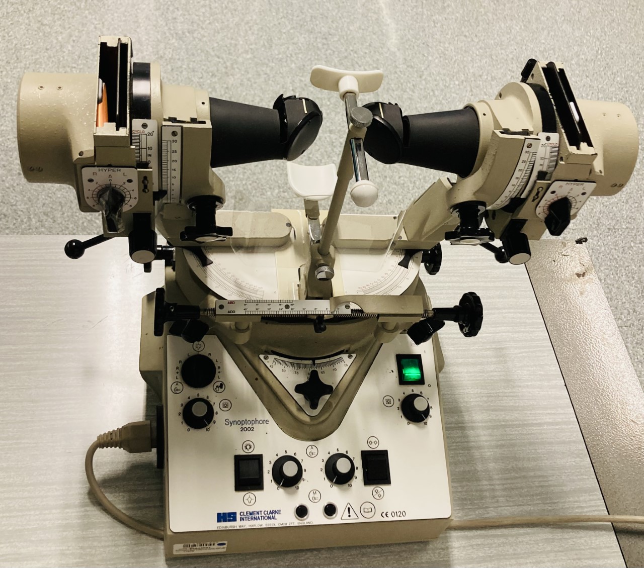 Synoptophore used to test for ocular deviation and strabismus.