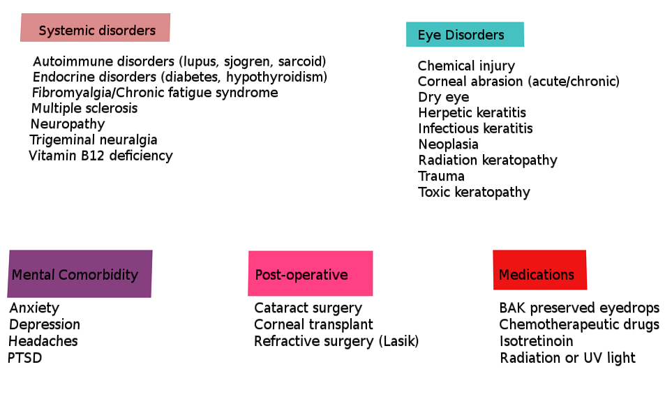 Causes of ocular neuropathic pain